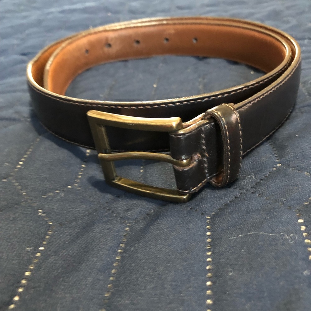 LL BEAN LEATHER BELT- 39”